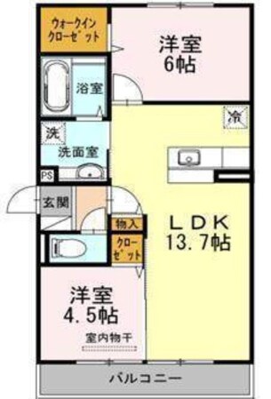 エクシード田中　Ｂ棟の物件間取画像